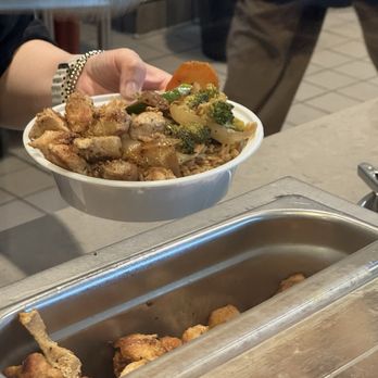 Happy Bowl - My bowl being prepped (noticed no one wears gloves) - Asian Fusion Near Me - Greensboro, North Carolina Happy Bowl - My bowl being prepped (noticed no one wears gloves) - Asian Fusion Near Me - Greensboro, North Carolina