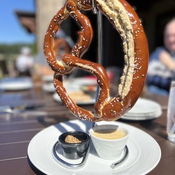 The Oak - Bavarian Pretzel with Beer Cheese & authentic German Mustard - Supper Clubs Near Me - Wake Forest, North Carolina The Oak - Bavarian Pretzel with Beer Cheese & authentic German Mustard - Supper Clubs Near Me - Wake Forest, North Carolina