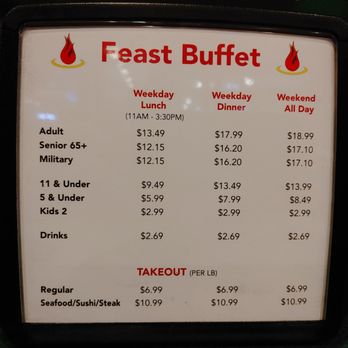 Feast Buffet - Prices as of June 2023. - Chinese Near Me - Katy, Texas