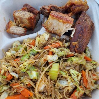 Katna's Kitchen - Lechon plate with pancit - Filipino Near Me - Fairfield, California