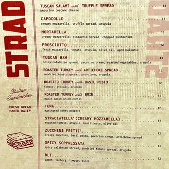 Strada - Menu - Sandwiches Near Me - Fresno, California Strada - Menu - Sandwiches Near Me - Fresno, California
