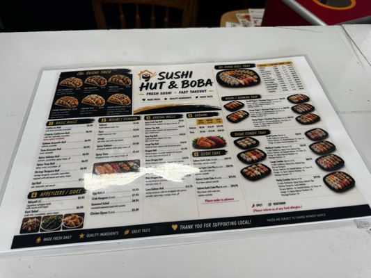 Menu photo 1 Sushi Hut & Boba Addison, IL Menu photo 1 Sushi Hut & Boba Addison, IL