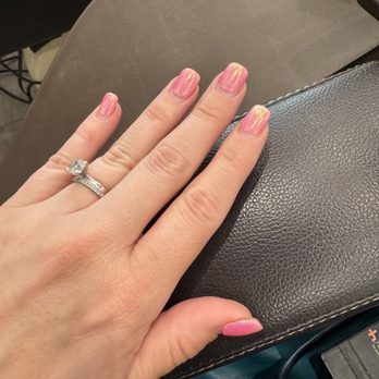 Luxury Nails Spa - Before 3 weeks growth - Nail Salons Near Me - San Jose, California