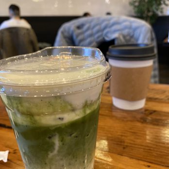 Cafe HwaSan - Cloud Matcha Latte and Almond Latte - Korean Near Me - Plano, Texas