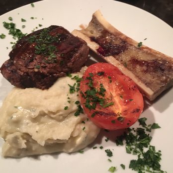 320 Main - 8oz filet blue cheese mashers and bone marrow!!! - New American Near Me - Seal Beach, California