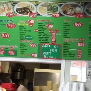 Taqueria Escalante - Menu as of 2019.09.05 - Mexican Near Me - Anaheim, California