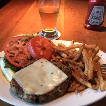 The Liberal Cup - Veggie burger , hand cut fries to complement Bug Lager. - American Near Me - Hallowell, Maine The Liberal Cup - Veggie burger , hand cut fries to complement Bug Lager. - American Near Me - Hallowell, Maine