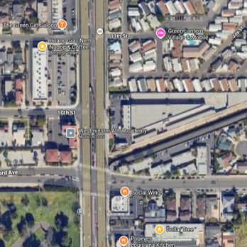 Tacos El May - Corner of Beach & 11th (this is the birds-eye view) - by Huong Gia Cafe (starred) - Tacos Near Me - Westminster, California