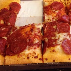 Pizza Hut - This was the medium pan pizza from the $10 box deal. It was terrible. Definitely doesn't look the way it should.
