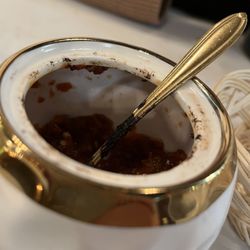 Ivy's Family Kitchen - Black crusty spoon in the chilli