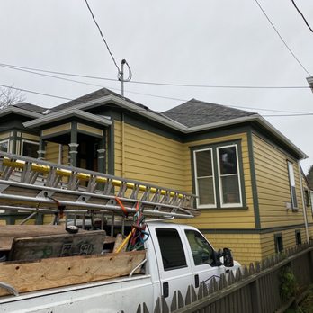 Square Deal Roofing - New gutters, downspouts , fascia cladding, and new fibreglass roof with new plywood decking replaced a four layer existing roof - Roofing Near Me - Victoria, British Columbia Square Deal Roofing - New gutters, downspouts , fascia cladding, and new fibreglass roof with new plywood decking replaced a four layer existing roof - Roofing Near Me - Victoria, British Columbia