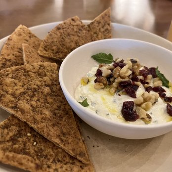 Flower Child - GREEK YOGURT & FETA DIP cranberry, toasted walnut, mint, za'atar pita chips Sub Raw Veggies 3 - Vegetarian Near Me - Denver, Colorado Flower Child - GREEK YOGURT & FETA DIP cranberry, toasted walnut, mint, za'atar pita chips Sub Raw Veggies 3 - Vegetarian Near Me - Denver, Colorado