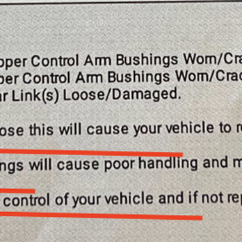 Meineke Car Care Center - They were probably just airing on the side of caution... but those parts definitely did not need to be replaced - Auto Repair Near Me - Martinez, California