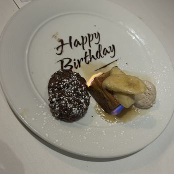 Eddie V's Prime Seafood - Complimentary birthday dessert. - Seafood Near Me - Troy, Michigan Eddie V's Prime Seafood - Complimentary birthday dessert. - Seafood Near Me - Troy, Michigan
