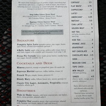 Fellows Cafe - Drink menu - Breakfast & Brunch Near Me - Roswell, Georgia