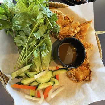 Com Nha Kitchen & Bar - Roll your own spring rolls: Banh Tom Ha Noi - Vietnamese Near Me - Denver, Colorado Com Nha Kitchen & Bar - Roll your own spring rolls: Banh Tom Ha Noi - Vietnamese Near Me - Denver, Colorado