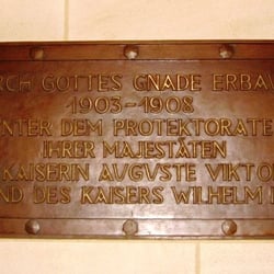 Erlöserkirche - The Erlöserkirche Church, Bad Homburg - foundation plaque