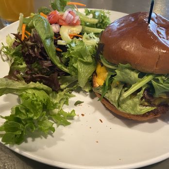 Bitter Root Brewing - Smash burger with salad - American Near Me - Hamilton, Montana