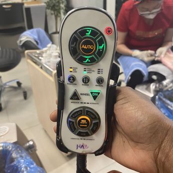 Pink Nails - Massage chair controller -- lights up too! That's a first for me - Nail Salons Near Me - Coral Springs, Florida Pink Nails - Massage chair controller -- lights up too! That's a first for me - Nail Salons Near Me - Coral Springs, Florida