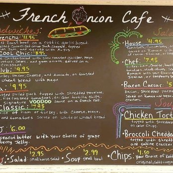French Onion Cafe - Menu board - Coffee & Tea Near Me - Hurst, Texas French Onion Cafe - Menu board - Coffee & Tea Near Me - Hurst, Texas