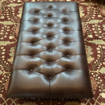 Deb's Slipcovers & Upholstery - Beautiful upholstery job - tufted leather with railheads, by Deb! - Furniture Reupholstery Near Me - Hyde Park, New York Deb's Slipcovers & Upholstery - Beautiful upholstery job - tufted leather with railheads, by Deb! - Furniture Reupholstery Near Me - Hyde Park, New York