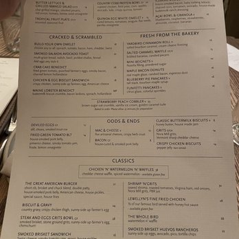 Yardbird - Brunch menu - Southern Near Me - Las Vegas, Nevada