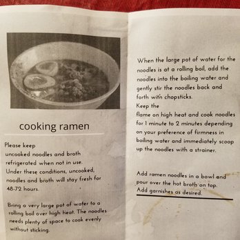 Kamonegi - Tan Tan Ramen Home Boil Set for 2: instructions that came with the order. A Japanese language version was also included. - Japanese Near Me - Seattle, Washington