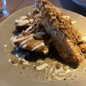 Root Down - Carrot cake French toast - full order - New American Near Me - Denver, Colorado Root Down - Carrot cake French toast - full order - New American Near Me - Denver, Colorado