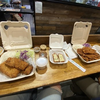Kazu Mori - From left to right: Tofu Katsu ($13.99) with Curry on the side ($4), Side Cheese Katsu (2pc), and Chicken Katsu - Japanese Curry Near Me - Arcadia, California Kazu Mori - From left to right: Tofu Katsu ($13.99) with Curry on the side ($4), Side Cheese Katsu (2pc), and Chicken Katsu - Japanese Curry Near Me - Arcadia, California