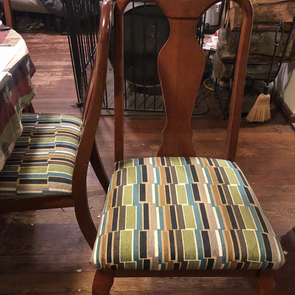 Tony's Upholstery - Dining room set chairs reupholstered by Tony's Upholstery. - Antiques Near Me - Eureka, California Tony's Upholstery - Dining room set chairs reupholstered by Tony's Upholstery. - Antiques Near Me - Eureka, California