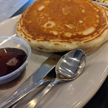 Maple Leaf Diner - Pancakes from the chicken fried chicken entree (not pictured). - American Near Me - Dallas, Texas Maple Leaf Diner - Pancakes from the chicken fried chicken entree (not pictured). - American Near Me - Dallas, Texas