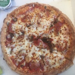 Papa Johns Pizza - Medium original pepperoni & mushrooms