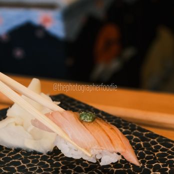 Kinzan Omakase - Salmon with pesto IG: @thephotographerfoodie - Sushi Bars Near Me - New York, New York Kinzan Omakase - Salmon with pesto IG: @thephotographerfoodie - Sushi Bars Near Me - New York, New York