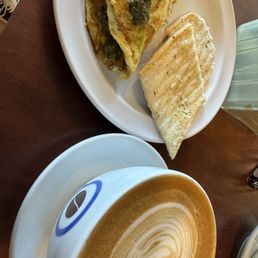 Omelette and latte Omelette and latte
