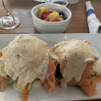 Sizzle & Brew - Smoked Salmon Benedict - Breakfast & Brunch Near Me - Tomball, Texas