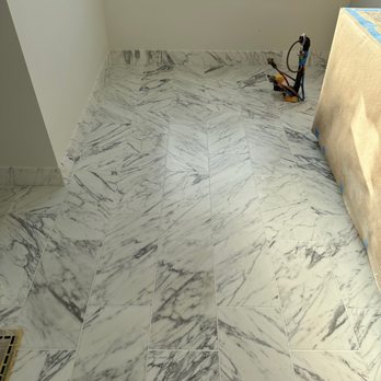 Timeless Creations  - Real artisan marble by Artistic Tile installed by us at Timeless Creations - Tiling Near Me