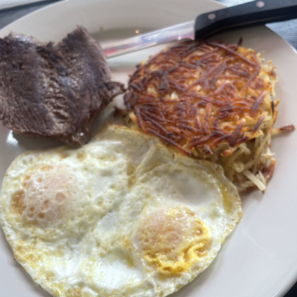 Berry Sweet Kitchen - Steak and eggs. Forgot to get the pancakes with specialty bottled maple syrup. - Breakfast & Brunch Near Me - Apple Valley, Minnesota Berry Sweet Kitchen - Steak and eggs. Forgot to get the pancakes with specialty bottled maple syrup. - Breakfast & Brunch Near Me - Apple Valley, Minnesota