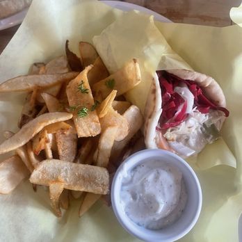 Nefertiti Egyptian Restaurant - Wrap with garlic fries - Egyptian Near Me - Vancouver, Washington