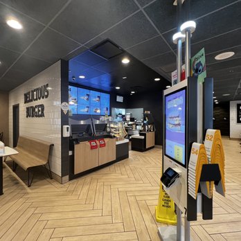 McDonald's - View of the order counter and the order kiosk. - Fast Food Near Me - Sandy Springs, Georgia