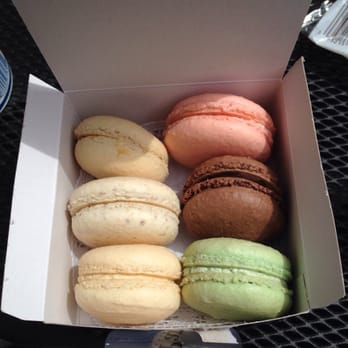 Le Panier - Caramel, Raspberry, Hazelnut, Chocolate, Vanilla, and Pistachio Macarons. Not good. - Bakeries Near Me - Seattle, Washington Le Panier - Caramel, Raspberry, Hazelnut, Chocolate, Vanilla, and Pistachio Macarons. Not good. - Bakeries Near Me - Seattle, Washington
