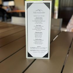 The Vineyard at Windham - Menu