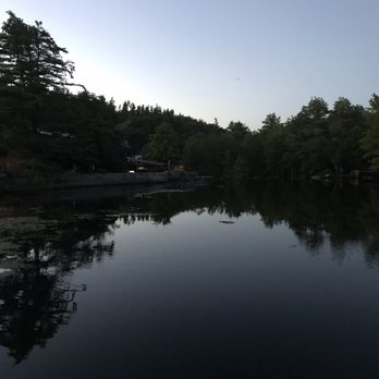 Kogetsu - View of the restaurant from the bridge - Asian Fusion Near Me - Peterborough, New Hampshire
