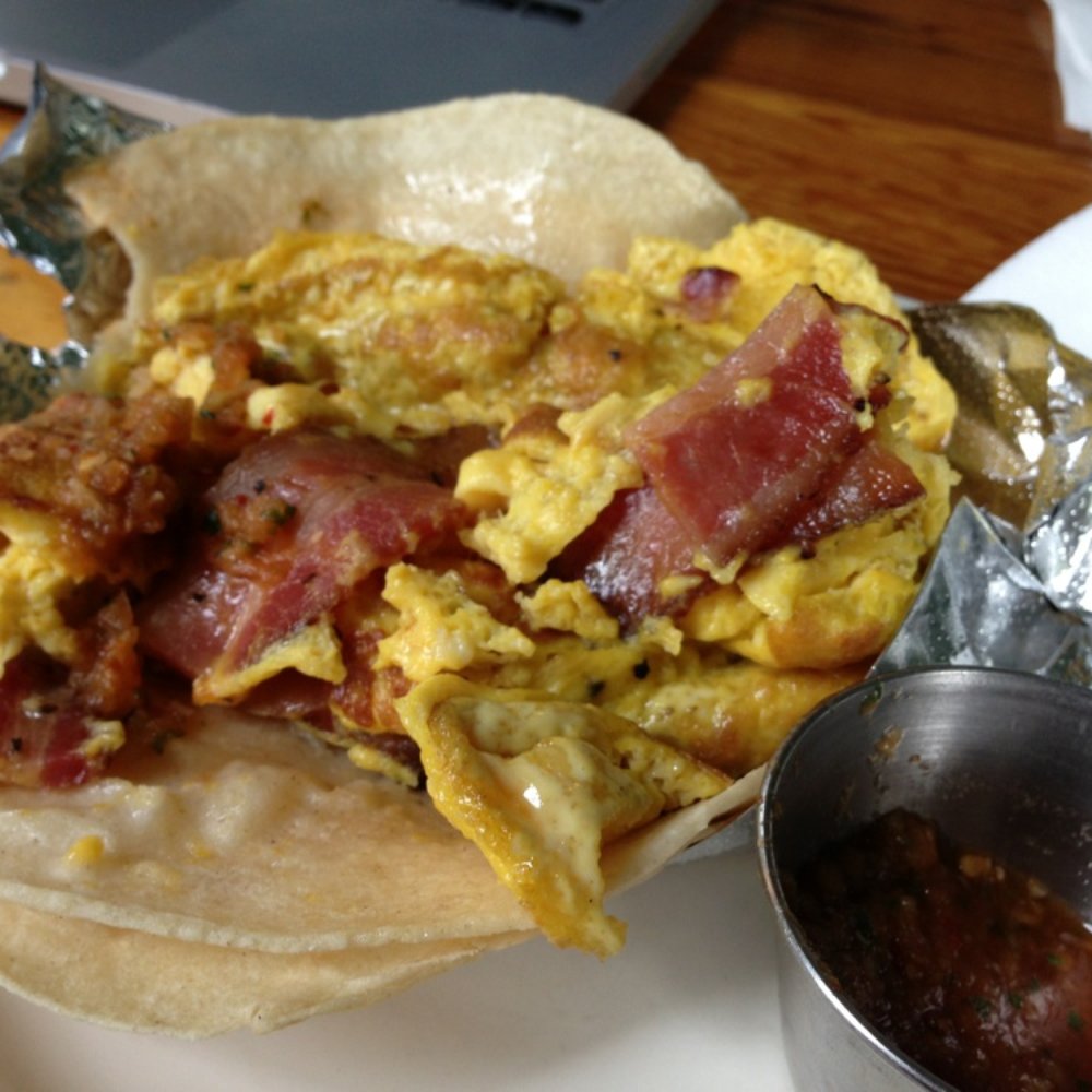 Cenote - The breakfast taco is HUGE! Ask for an extra salsa, too, because it's D-lish. - Coffee & Tea Near Me - Austin, Texas