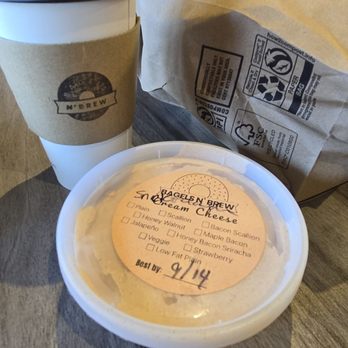 Bagels N Brew - Fall Fix hot coffee, Snickerdoodle cream cheese spread, pick up bag. - Coffee & Tea Near Me - Winchester, Massachusetts Bagels N Brew - Fall Fix hot coffee, Snickerdoodle cream cheese spread, pick up bag. - Coffee & Tea Near Me - Winchester, Massachusetts