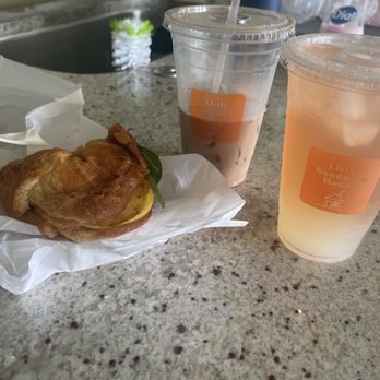 Little Sandwich House - Mocha latte, peached tea Arnold Palmer (1/2 a turkey sausage egg and cheese croissant) - Coffee & Tea Near Me - Chicago, Illinois Little Sandwich House - Mocha latte, peached tea Arnold Palmer (1/2 a turkey sausage egg and cheese croissant) - Coffee & Tea Near Me - Chicago, Illinois