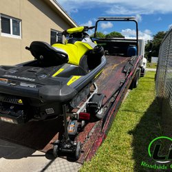 L.i Roadside Care - Tow service in Miramar, FL of a Jetski and trailer. Vessel towing, jetski towing, trailer towing