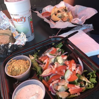 Zunzi's - The Godfather Sandwich and 2 Spreads Pita with tzakiki and curry chicken salad with pita. Made a salad with the toppings! - Sandwiches Near Me - Savannah, Georgia Zunzi's - The Godfather Sandwich and 2 Spreads Pita with tzakiki and curry chicken salad with pita. Made a salad with the toppings! - Sandwiches Near Me - Savannah, Georgia