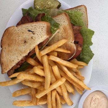 Silver Dolphin - BLT with Fries and a side of their delicious aioli. - American Near Me - Hernando Beach, Florida