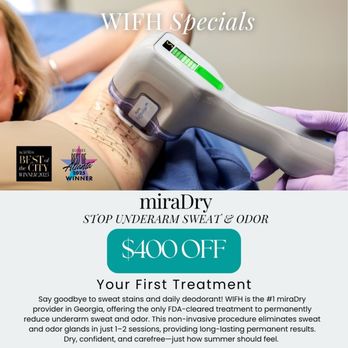 WIFH - Say goodbye to sweat stains and daily deodorant! WIFH is the #1 miraDry provider in Georgia, offering the only FDA-cleared treatment to perm - Laser Hair Removal Near Me - Atlanta, Georgia WIFH - Say goodbye to sweat stains and daily deodorant! WIFH is the #1 miraDry provider in Georgia, offering the only FDA-cleared treatment to perm - Laser Hair Removal Near Me - Atlanta, Georgia
