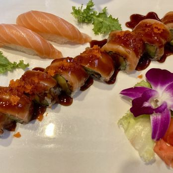 Sake Cafe - Specialty role with eel and salmon - Sushi Bars Near Me - Albany, New York Sake Cafe - Specialty role with eel and salmon - Sushi Bars Near Me - Albany, New York